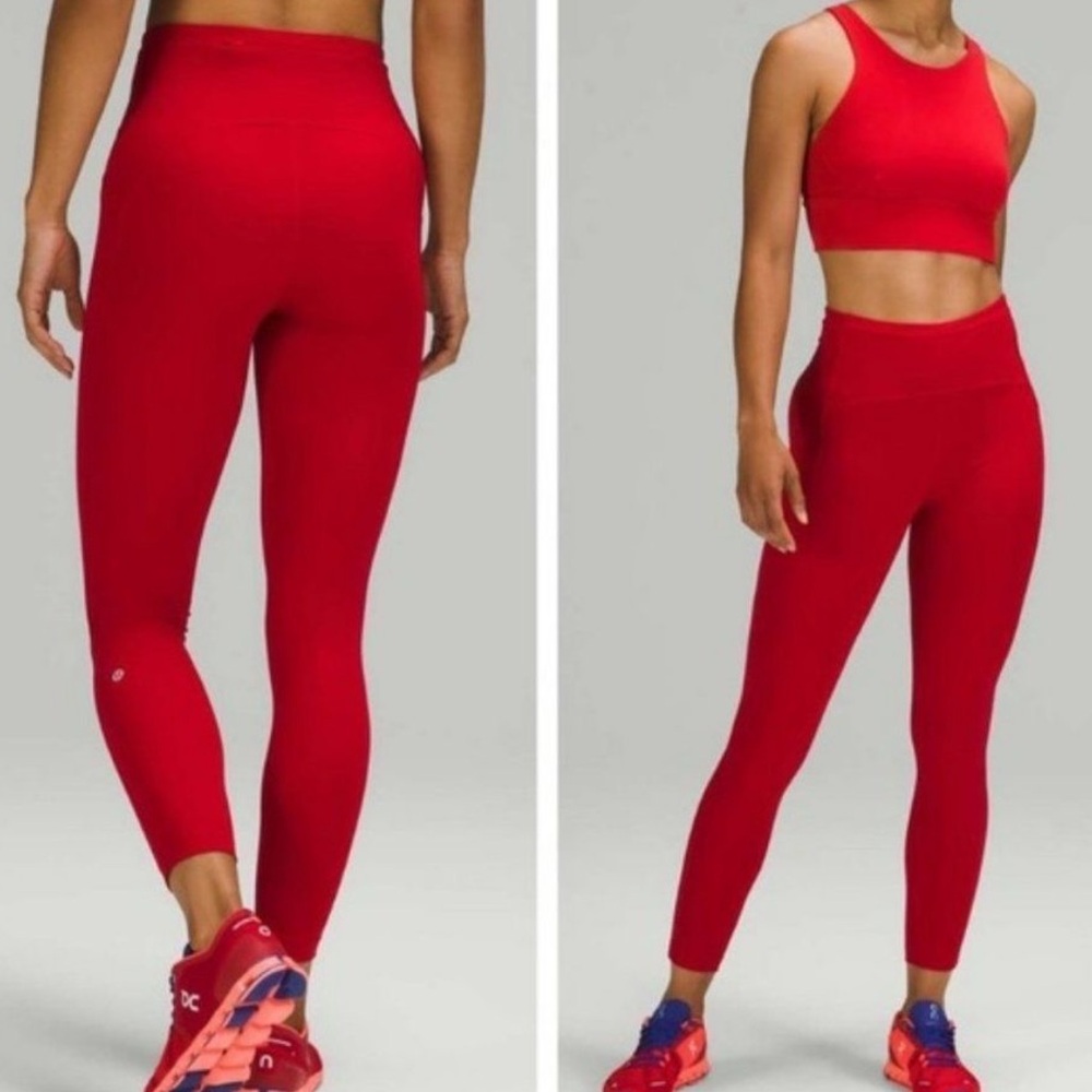 LULULEMON Swift Speed Leggings in red